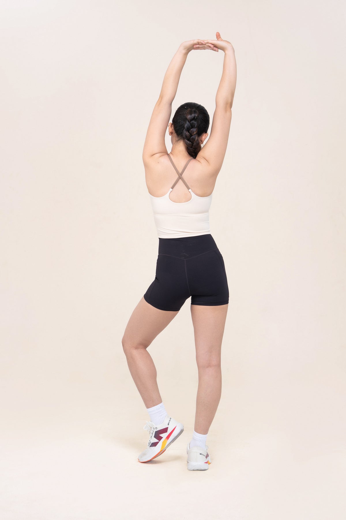 Red Husky Sculpt Activewear Vest — Ivory White — side — studio