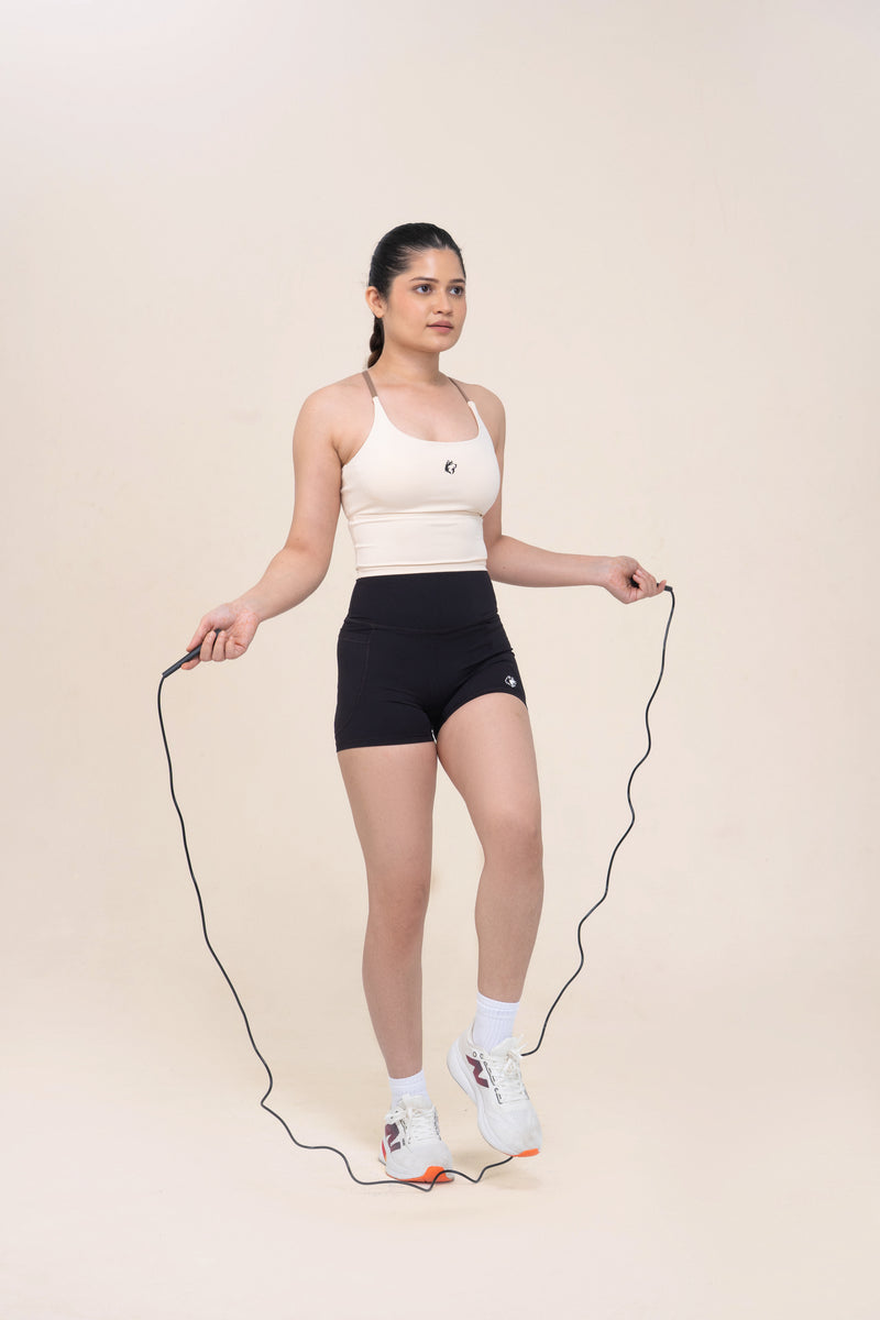 Red Husky Sculpt Activewear Vest — Ivory White — lifestyle — studio