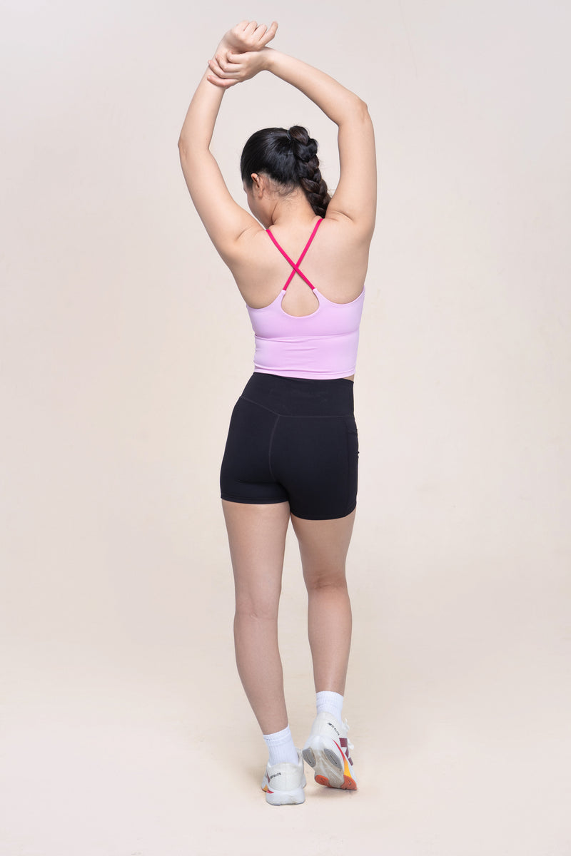 Red Husky Sculpt Activewear Vest — Pink Diamond — lifestyle — studio