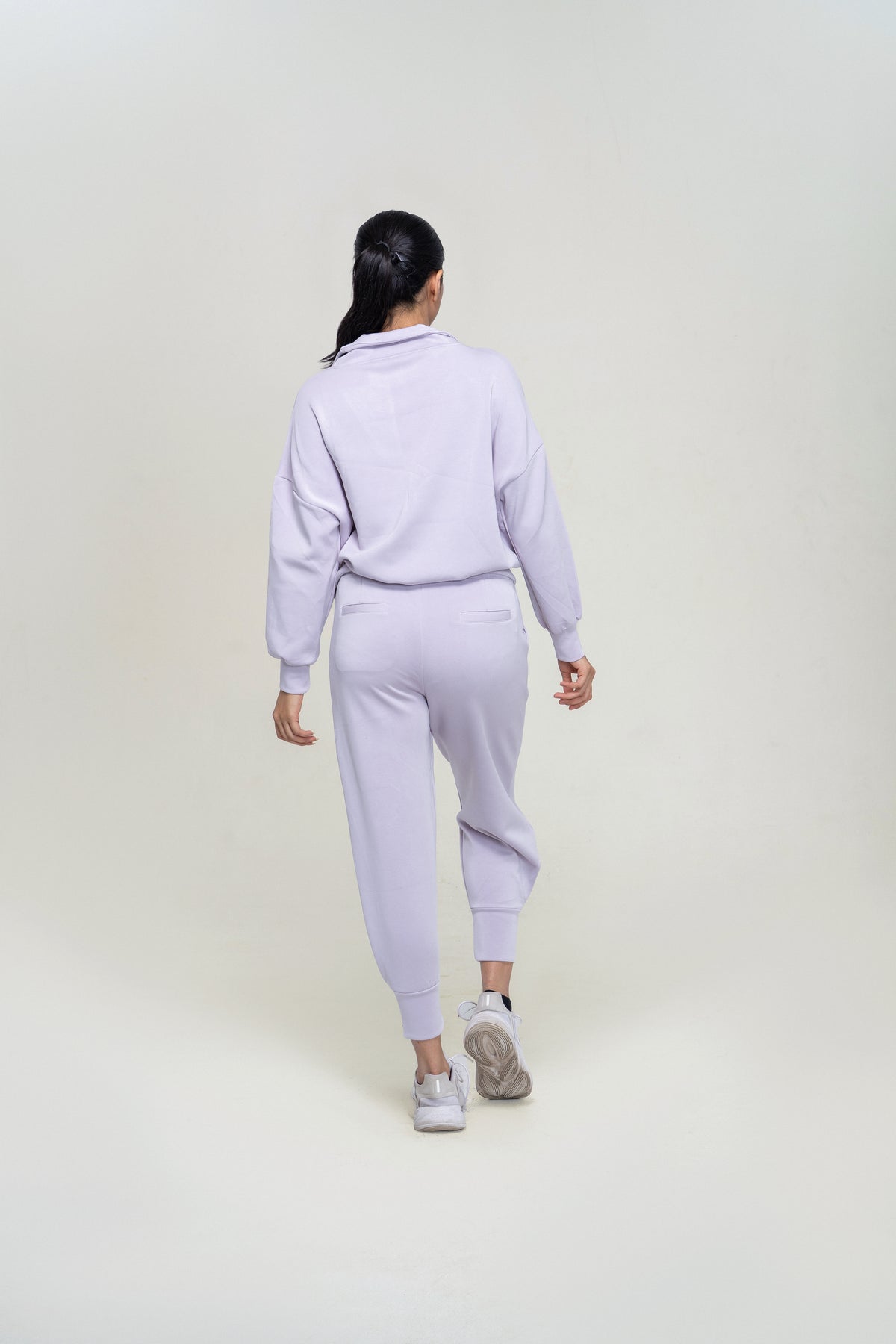 Relaxed Modal Lounge Set — Light Grey — side — studio