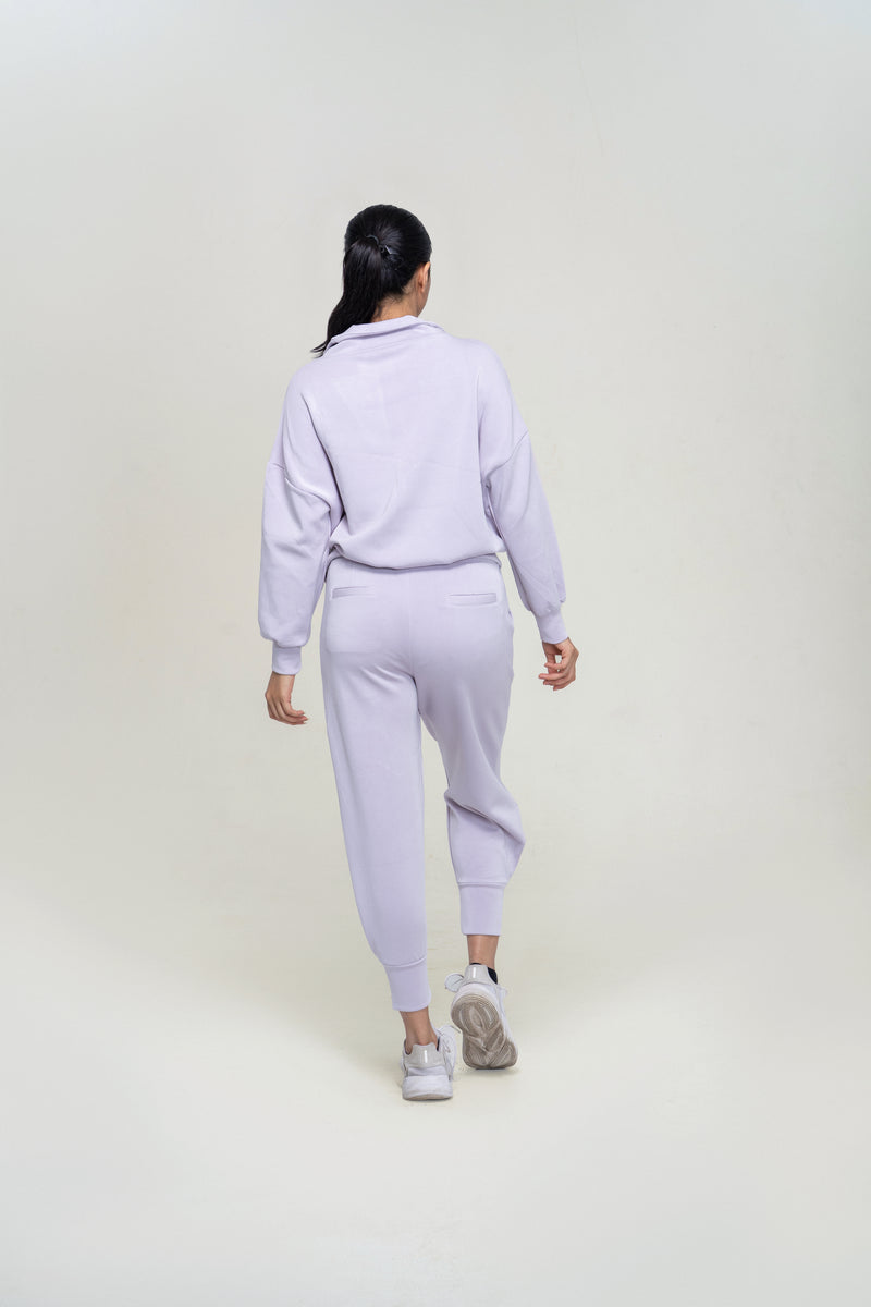 Relaxed Modal Lounge Set — Light Grey — side — studio