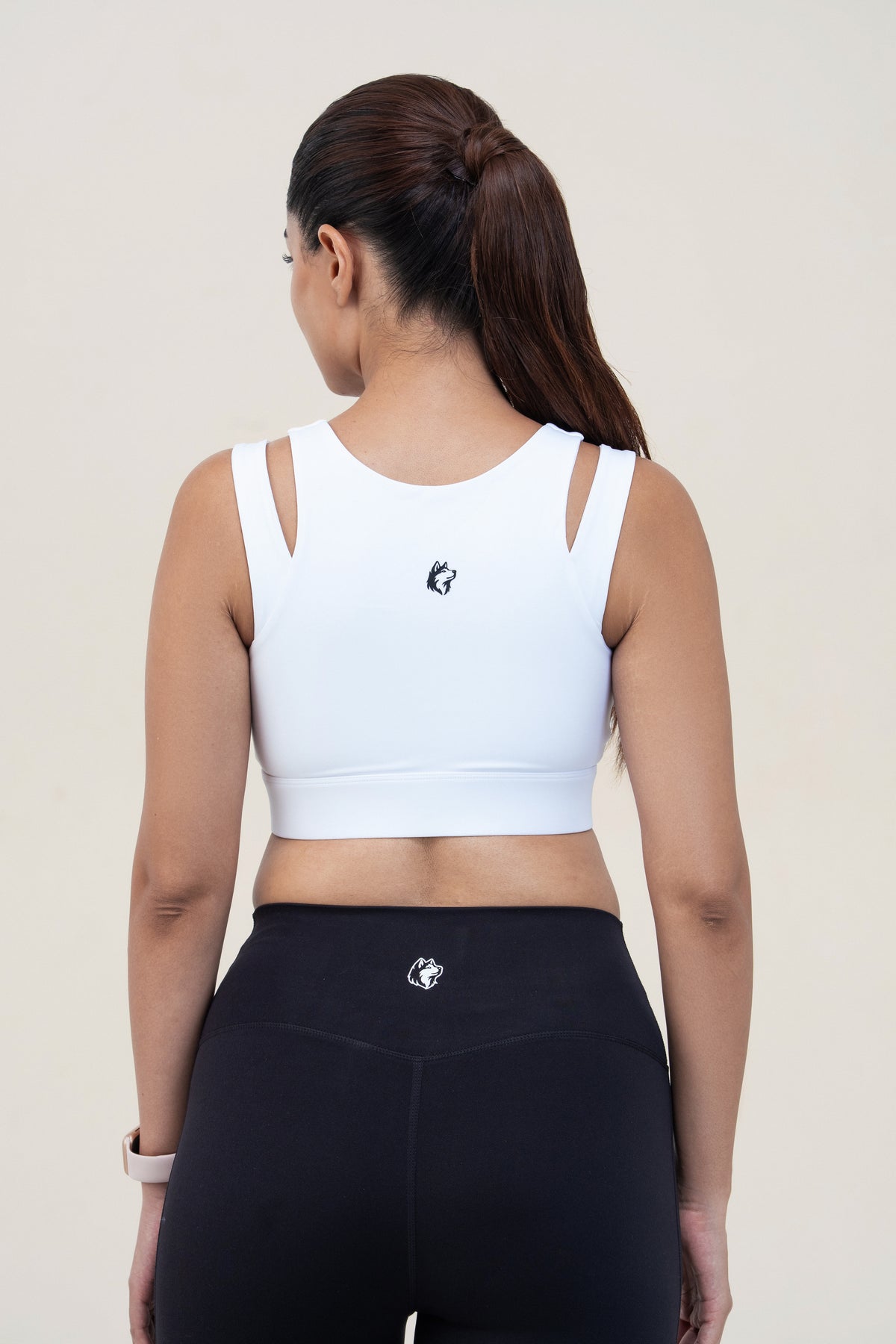 Flare Fit Sculpt Leggings — Black — detail — studio